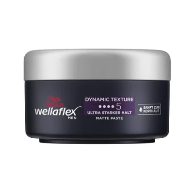 Abbildung von Wellaflex Men Dynamic Texture Matte Paste Styling Ultra starker Halt Mattes Finish Dermatologisch getestet 75ml