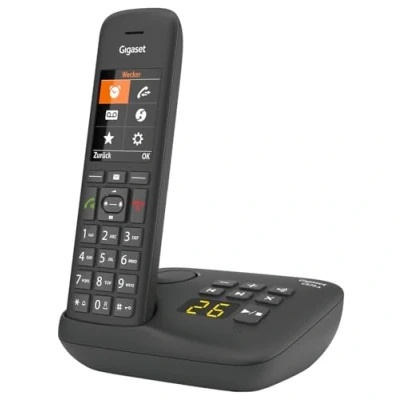 Abbildung von Gigaset C575A Schnurloses DECT Telefon mit Anrufbeantworter großes Farbdisplay moderner Benutzeroberfläche Adressbuch Schutz vor unerwünschen Anrufen, schwarz [Deutsche Version]