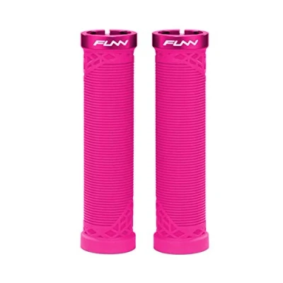 Abbildung von Funn Hilt MTB Lenkergriffe mit einfachem Verriegelungssystem, leicht und ergonomisch, einem Innendurchmesser von 22 mm, einzigartige Fahrradlenkergriffe Muster (Rosa)