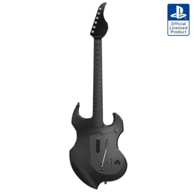 Abbildung von PDP RIFFMASTER Wireless Guitar Controller for PlayStation 5 and 4, PS5/PS4, Rock Band Audio Jack, Rechargeable Battery, Officially Licensed by Sony Black