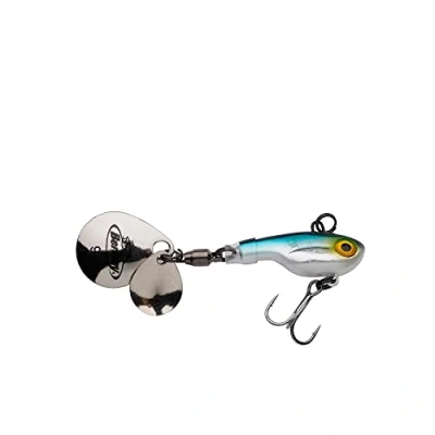 Abbildung von Berkley Pulse Spintail Perch Barsch Angelköder, Blue Silver Glitter, 7.5 cm 21 g