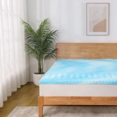 Abbildung von EGO HOME Matratzen Topper 90x200, 7 Zonen Matratzentopper aus Gel Schaum, CertiPUR EU Zertifiziert, 90x200cm Matratzenauflage Ohne Bezug für Boxspringbett Schlafsofa