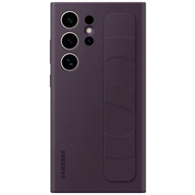 Abbildung von Samsung Standing Silikon Back Cover Lila Galaxy S24 Ultra