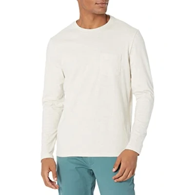 Abbildung von Amazon Essentials Herren Langärmeliges T Shirt, Schmale Passform, Haferbeige Meliert, M