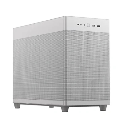 Abbildung von ASUS Prime AP201 MicroATX Gehäuse weiß (33 Liter, unterstützt 280 &amp; 360 mm Kühler, Grafikkarten bis 338 Länge und Standard ATX Netzteile)