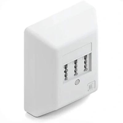 Abbildung von deleyCON 1 Stück Telefondose TAE NF/F Anschlussdose NFF 2X Telefonanschluss + 1x Nebenstelle Fax Anrufbeantworter Modem NTBA DSL Splitter Weiß