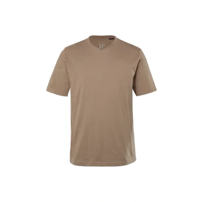 Abbildung von JP 1880 Herren große Größen Übergrößen Menswear L 8XL T Shirt, Basic, V Ausschnitt, bis braun grau 7XL 702415337
