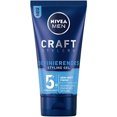 Abbildung von NIVEA MEN Haargel mit semi mattem Finish, einfaches Haarstyling starkem Halt, für Männer Vitamin E, Craft Stylers Definierendes Styling Gel (150 ml)