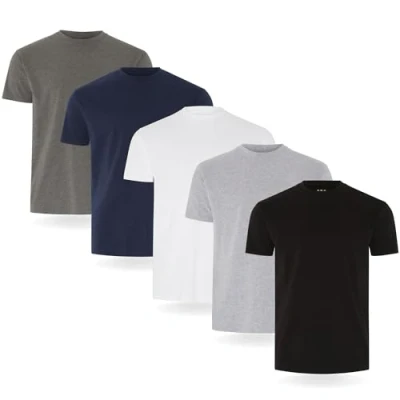 Abbildung von FM London Herren T Shirt 3/5er Pack Hochwertige Shirts mit leicht tailliertem Design