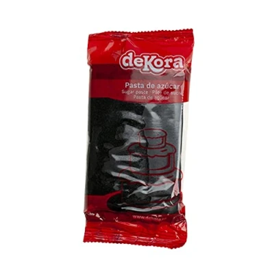 Abbildung von dekora Kuchendeko Fondant Schwarz Tortenfondant Zuckerpaste für Torten und Cupcakes Rollfondant die Herstellung aller Arten von Dekorationen Einfaches Formen 250 g