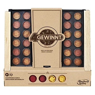 Abbildung von Hasbro Gaming 4 gewinnt Rustic Woods, Gelbe, Ab 6 Jahren geeignet