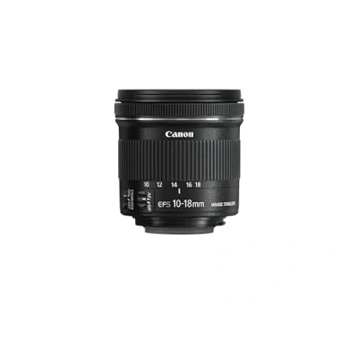 Abbildung von Canon EF S 10 18mm F4.5 5.6 IS STM Ultraweitwinkel Objektiv (67mm Filtergewinde) schwarz