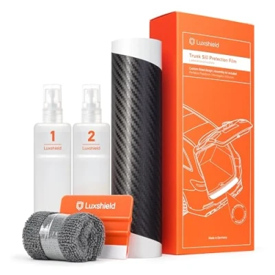 Abbildung von Luxshield Ladekantenschutz Folie für BMW X1 3 (III) U11 I 2022 2025 Stoßstangenschutz, Kratzschutz, Lackschutzfolie Carbon Schwarz