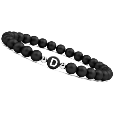 Abbildung von Armband mit Buchstaben D I Pärchen Partnerarmband Perlen (Buchstabe D)