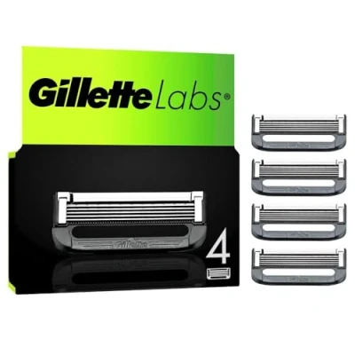 Abbildung von Gillette Labs Rasierklingen für Männer, 4 Ersatzklingen, Kompatibel mit allen GilletteLabs Rasierern (inkl.Heated Razor)