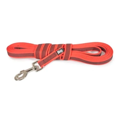 Abbildung von IDC Color &amp; Gray gumierte Leine, 20 mm x 5 m mit Schlaufe, Rot Grau