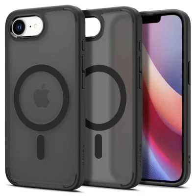 Abbildung von Spigen für iPhone 16e Hülle [Anti Vergilbung] Ultra Hybrid MagFit Case Handyhülle Transparent Dünn Slim Kompatibel mit MagSafe Zubehör Frost Black