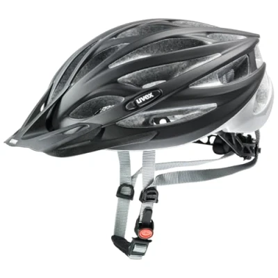 Abbildung von uvex Oversize sicherer Allround Helm für Damen und Herren individuelle Größenanpassung waschbare Innenausstattung Black mat Silver 61 65 cm