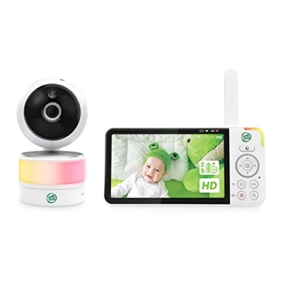 Abbildung von LeapFrog Babyphone mit Kamera und Audio, 5 Zoll Video Baby Monitor, 720P HD IPS Display Babyfone, VOX Modus, Nachtsicht, Nachtlicht, Temperatur/Feuchtigkeitssensor, Weitwinkelobjektiv, LF915HD
