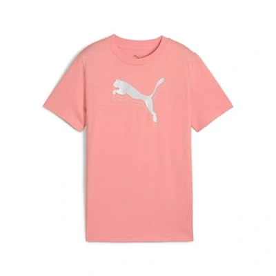 Abbildung von Puma Metallic TEE Unisex Tshirt print für Kinder, Größe: 152, Pink fruit
