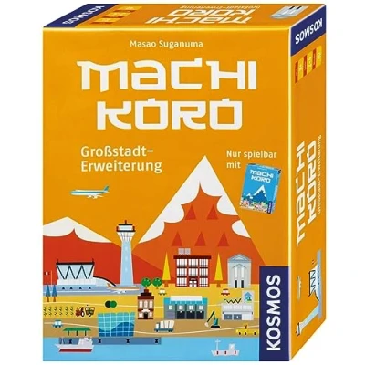 Abbildung von KOSMOS 692568 Machi Koro Großstadt Erweiterung, mit neuen Großprojekte, schneller Spielspaß einfachen Regeln, für 2 4 Personen ab 8 Jahre