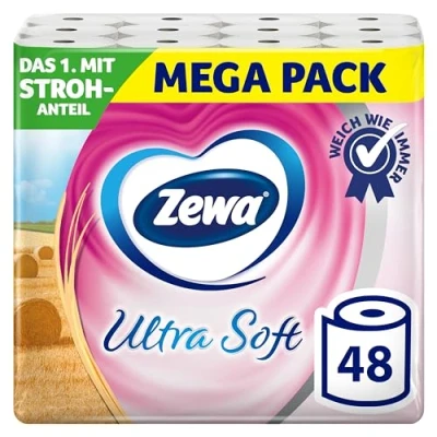 Abbildung von Zewa Ultra Soft 48 Rollen Das erste Toilettenpapier mit Strohanteil 4lagig