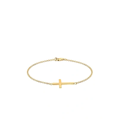 Abbildung von Elli Cross Basic Armband goldcoloured, Damen, Größe: 18, Gold coloured