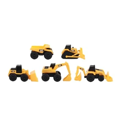Abbildung von CatToysOfficial, CAT Little Machines Spielzeug Baustellenfahrzeuge Kinder mit 5 Teilen Radlader, Schaufelfahrzeuge, Bulldozer, Kipplaster und Bagger Spielzeugautos ab 3 Jahre