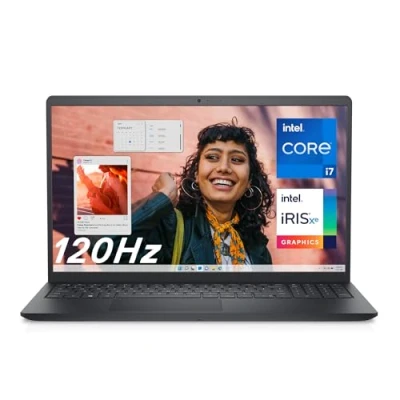 Abbildung von Dell Inspiron 15 (3530) Laptop 15.6&quot; FHD 120Hz, Intel Core i7 1355U, 16GB RAM, 512GB SSD, Iris Xe Graphics, Windows 11 Home, German QWERTY Keyboard Layout Black