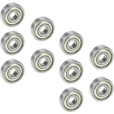 Abbildung von TUZUK 10 Stück 6200ZZ Kugellager Abgedichtet 10x30x9mm Vorgeschmiert/Chromstahl/Metall Doppeldichtung, 6200Z Rillenkugellager