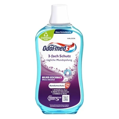 Abbildung von Odol med3 Mundspülung 3 Fach Schutz, alkoholfreie Mundspülung, 500 ml