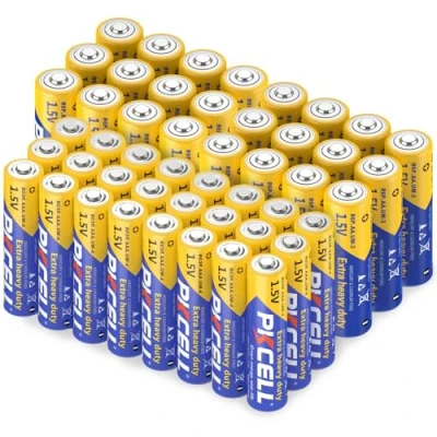 Abbildung von PKCELL Batterien AAA/R6P 24 Stück + AAA /R03P Stück,Carbon Zinc Einwegbatterien für LED Kerzen Uhren Fernbedienungen Taschenlampen