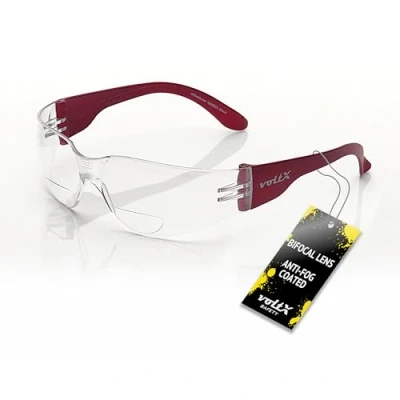 Abbildung von voltX ‘GRAFTER’ BIFOKALE (KLAR +3.0 Dioptrie) Leichtgewichts Industrie Lesen Schutzbrille, Sportbrille für Radler Safety Reading Glasses