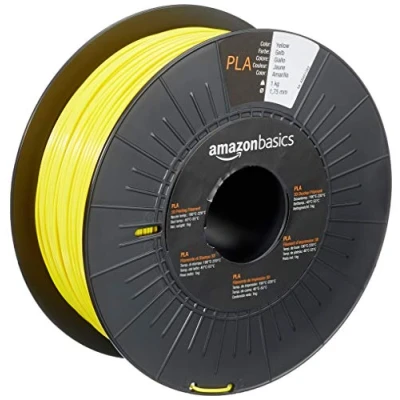 Abbildung von Amazon Basics 3D Drucker Filament aus PLA Kunststoff, 1.75 mm, Gelb, 1 kg Spule