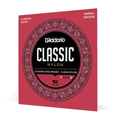 Abbildung von D&#039;Addario Gitarrensaiten Klassische Gitarre Student Nylon Classical Guitar Strings Konzertgitarre EJ27N Normal Tension 1 Stück