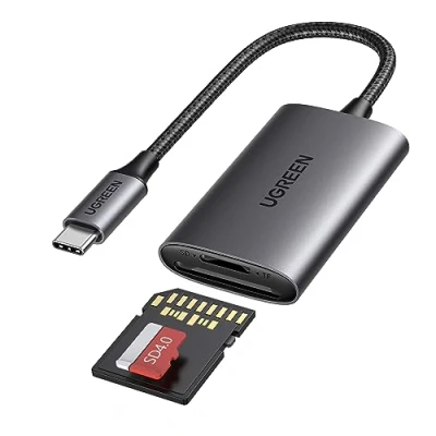 Abbildung von UGREEN USB C 312MB/S Kartenleser SD 4.0 Card Reader Micro Adapter Aluminium kompatibel für iPhone 16 Serie, Galaxy S24, iPad Pro,MacBook Pro,Surface pro/Surface Book usw.
