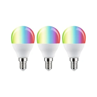 Abbildung von Paulmann 29154 Standard 230V Smart Home Zigbee LED Tropfen E14 3x470lm 3x5W RGBW+ dimmbar Matt Set