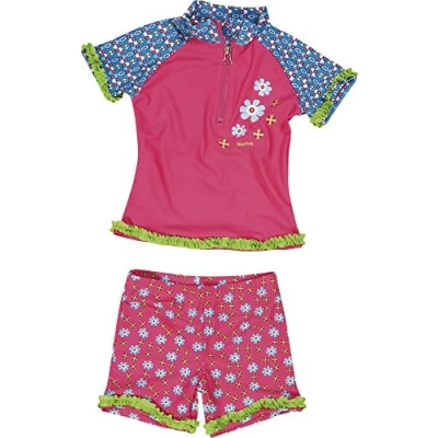 Abbildung von Playshoes zweiteilig Schwimmshirt Badeshorts Badebekleidung Unisex Kinder,Blumen,122 128