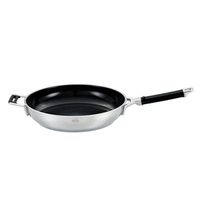 Abbildung von RÖSLE SILENCE PRO CeraPlus Bratpfanne Ø 32 cm, Antihaft &amp; Robust Hitzebeständig bis 260 C, Keramikversiegelung, spülmaschinengeeignet, Edelstahl 18/10, Silberfarben/Schwarz, 60 x 33,5 9,7 cm