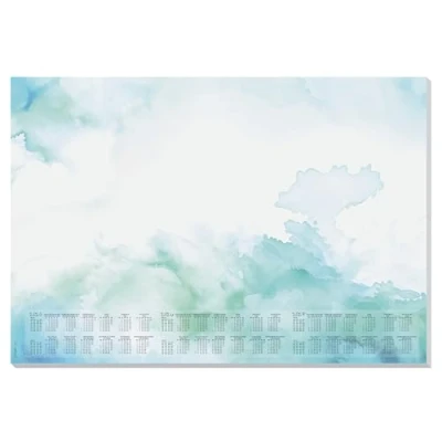 Abbildung von SIGEL HO314 Papier Schreibtischunterlage, ca. DIN A2, mit 3 Jahres Kalender, 30 Blatt, Motiv &quot;Watercolor Sea&quot;, Schreibunterlage aus nachhaltigem