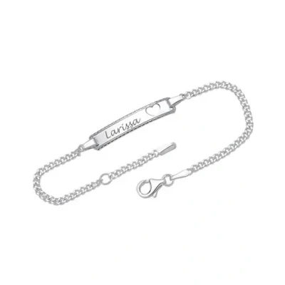 Abbildung von Armkette mit Gravur in Silber Armbänder