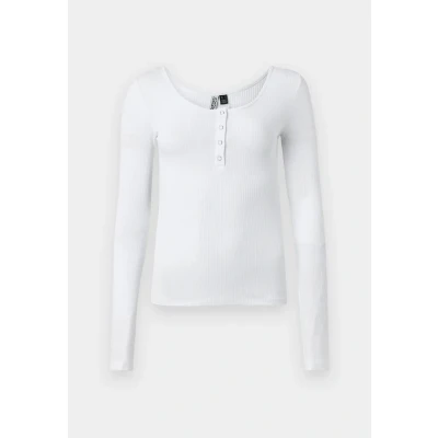 Abbildung von Pieces Pckitte Langarmshirt, Damen, Größe: Small, Bright white
