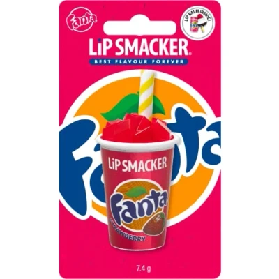Abbildung von Lip Smacker Coca Cola Collection Lippenbalsam für Kinder in Glasform mit Erdbeer Fanta Geschmack süßes Geschenk deine Freunde Single Lipbalm