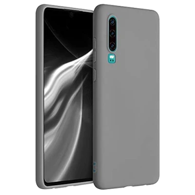 Abbildung von kwmobile Hülle kompatibel mit Huawei P30 weiches TPU Silikon Case Cover geeignet für kabelloses Laden Stone Dust