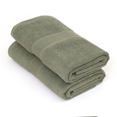 Abbildung von Sweet Needle 2er Pack Badetücher 100x150 cm, 100% Baumwolle, sehr saugfähig, schnell trocknend, schwer, ideal für Hotel, Badezimmer, Dusche, Spa, Strand, Pool und den täglichen Gebrauch