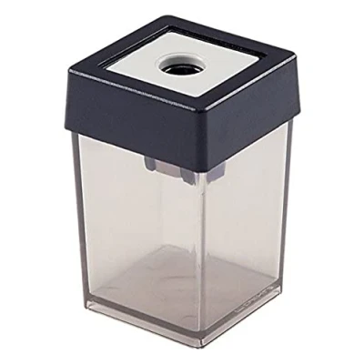 Abbildung von Dahle Bürotechnik Dosenspitzer 53461, Für Blei und Farbstifte bis 8 mm Ø, grau transparent, 5 Stück