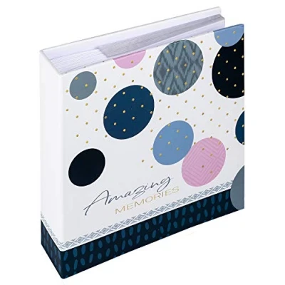 Abbildung von walther design Fotoalbum blau 200 Fotos 10 x 15 cm Memo Einsteckalbum Amazing Memories ME 486 L
