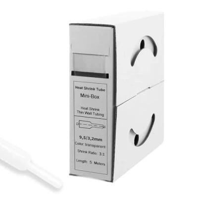 Abbildung von Offgridtec 5m Schrumpfschlauch mit Kleber 9mm&gt;3mm transparent Ratio 3:1