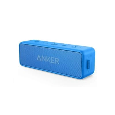 Abbildung von Anker SoundCore 2 Bluetooth Lautsprecher, Fantastischer Sound, Enormer Bass mit Dualen Treibern, 24h Akku, Verbesserter IPX7 Wasserschutz, Kabelloser, für iPhone, Samsung (Blau)