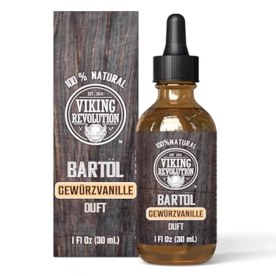 Abbildung von Viking Revolution Bartöl Macht Weich, Schützt und Stärkt Natürliches Argan Jojobaöl Herren Geschenke Für Männer Gewürzvanille 30 ml